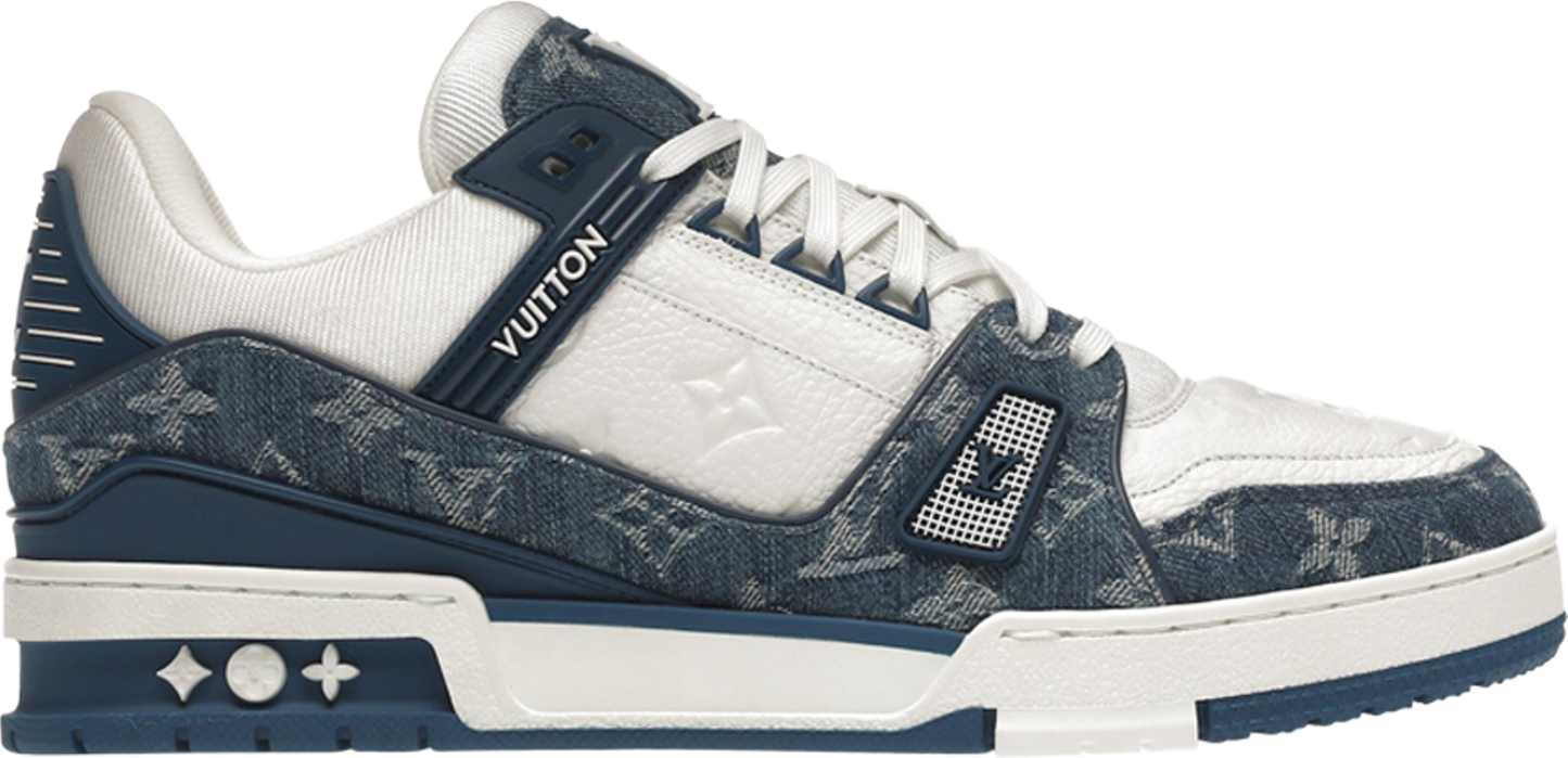 Louis Vuitton LV Trainer Monogram Denim White Blue