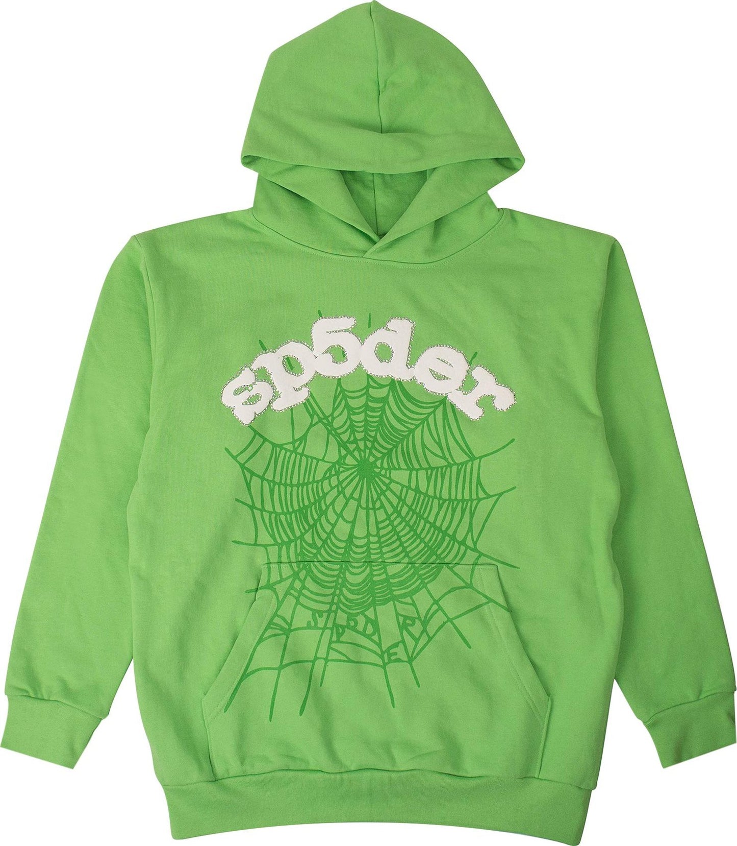 Sp5der Logo Hoodie 'Green'