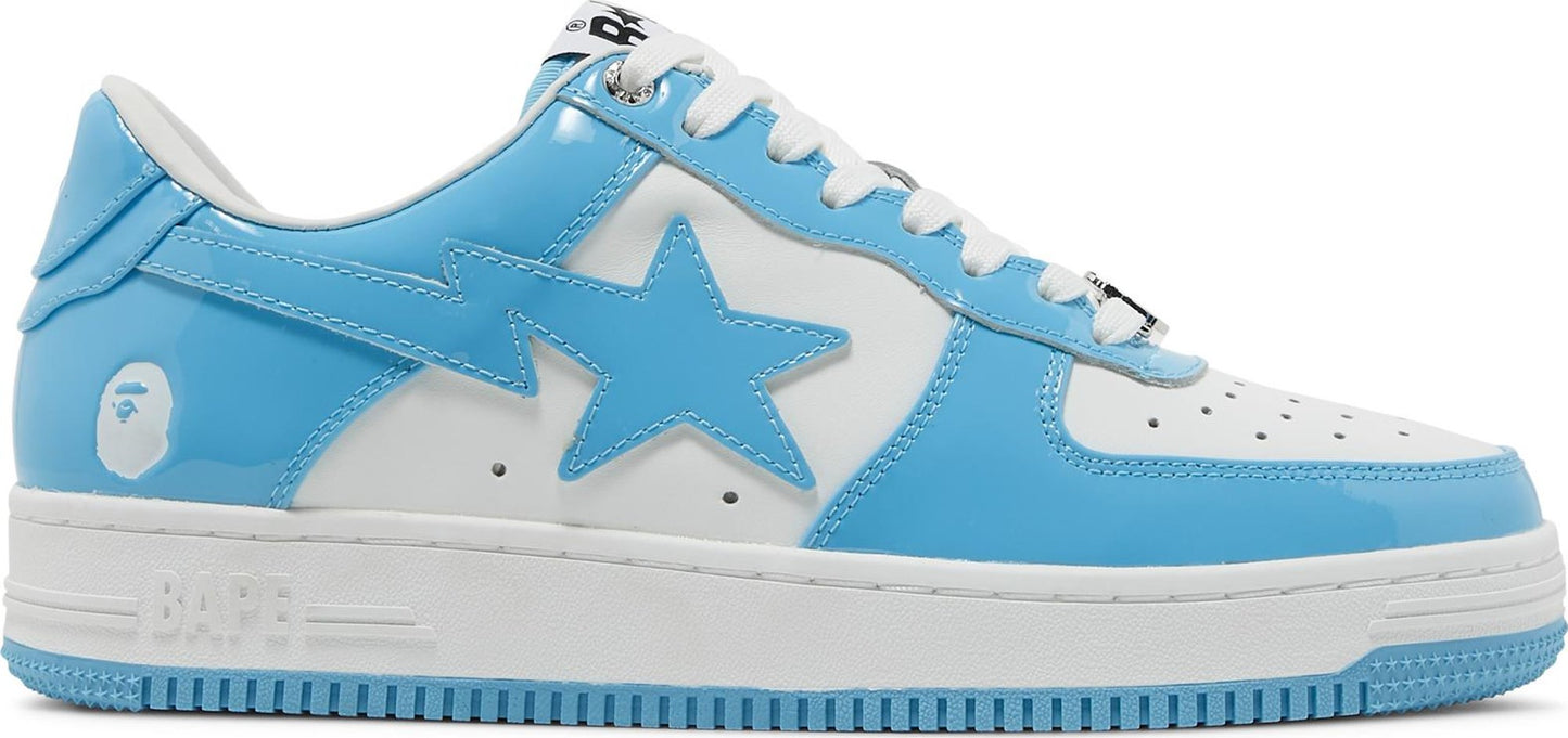 A Bathing Ape Bape Sta Patent Leather Blue White