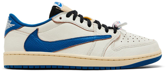 Fragment Design x Travis Scott x Air Jordan 1 Retro Low OG SP 'Sail Military Blue'