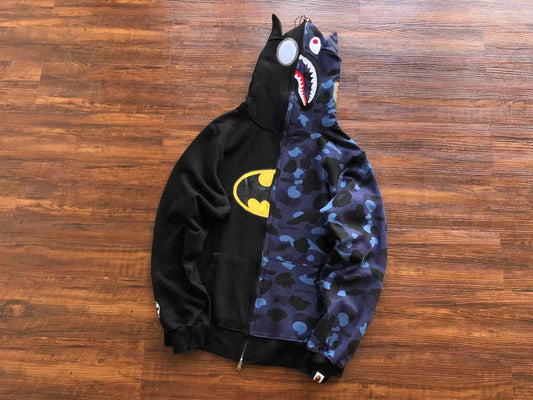 Bape hoodie full zip batman shark HY-480365