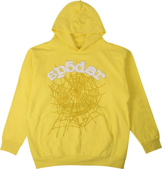 Sp5der Logo Hoodie 'Yellow'
