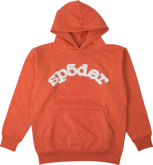 Sp5der Logo Hoodie 'Orange'